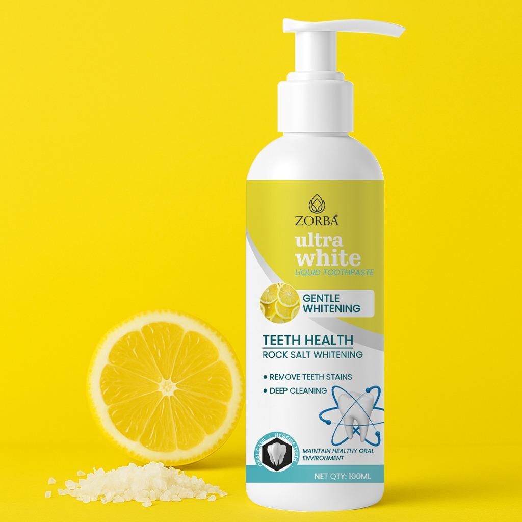 Ultra White Liquid Toothpaste – Teeth Whitening & Deep Cleaning Formula, 200ml (Pack of 2)