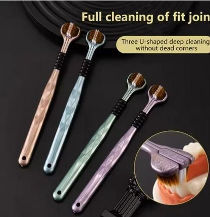 3 Sided Tooth Brush Pack of 2