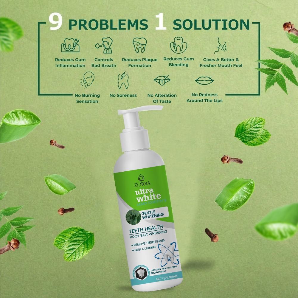 Zorba Ultra White Liquid Toothpaste 100ML (Pack of 2)