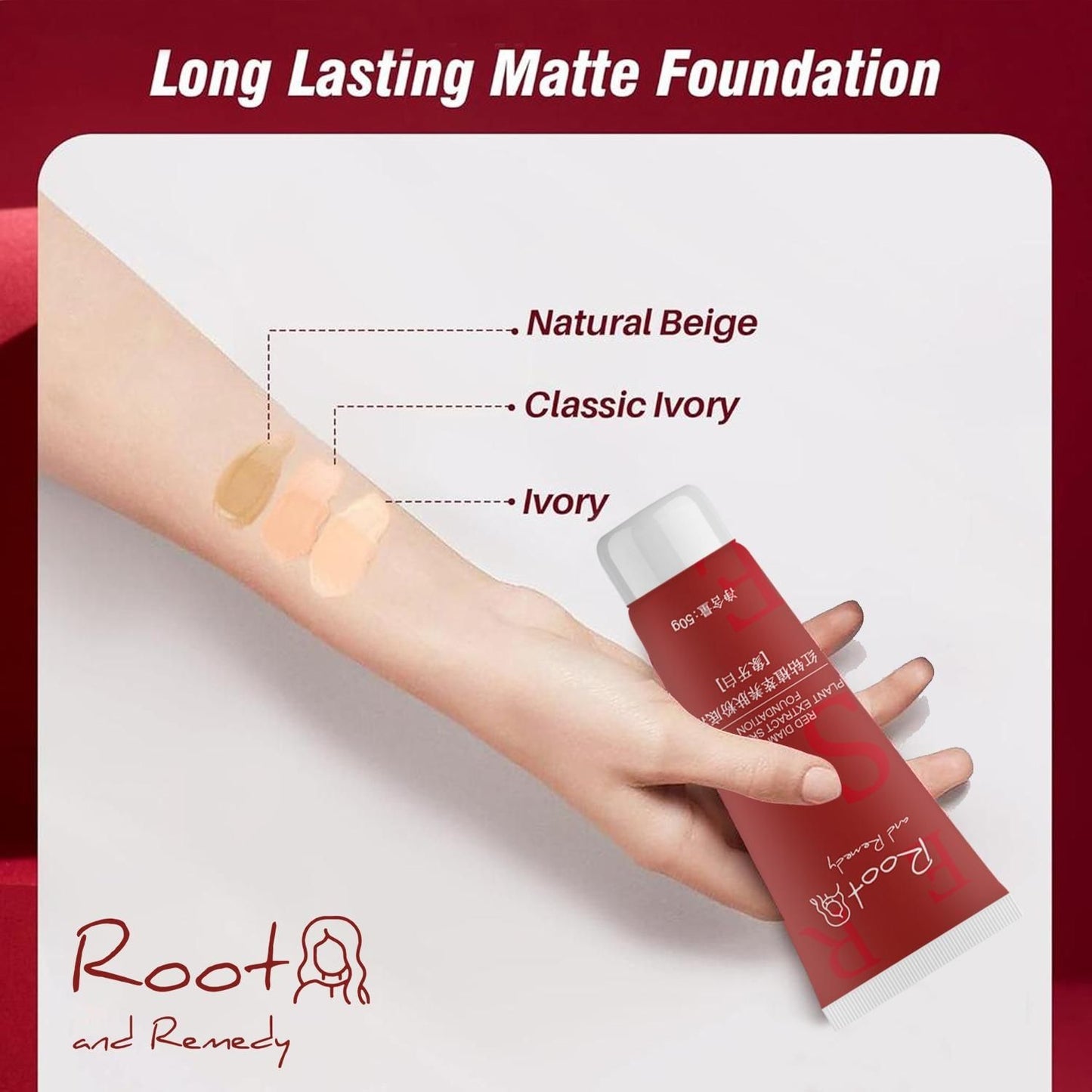 Red Diamond Plant Extract Liquid Foundation – Flawless Coverage & Hydration, 100g (Pack of 2)