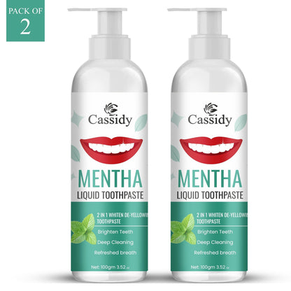 Mentha Liquid Toothpaste – Refreshing Mint Formula, 200g (Pack of 2)