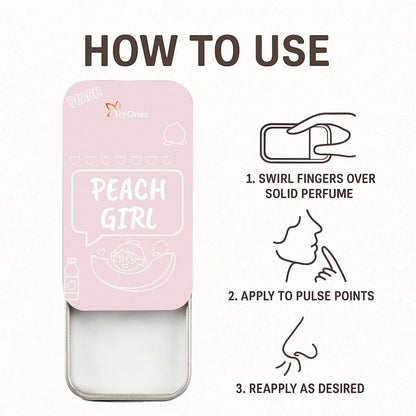 TryOnes PEACH GIRL Solid Perfume for Women 12gram (Pack of 2)